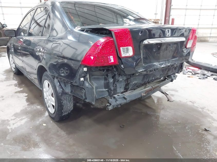 2003 Honda Civic Lx VIN: 2HGES16543H551624 Lot: 43663146