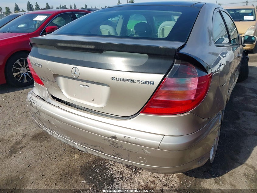 2003 Mercedes-Benz C 230 Kompressor Sport VIN: WDBRN40J33A436234 Lot: 43663196