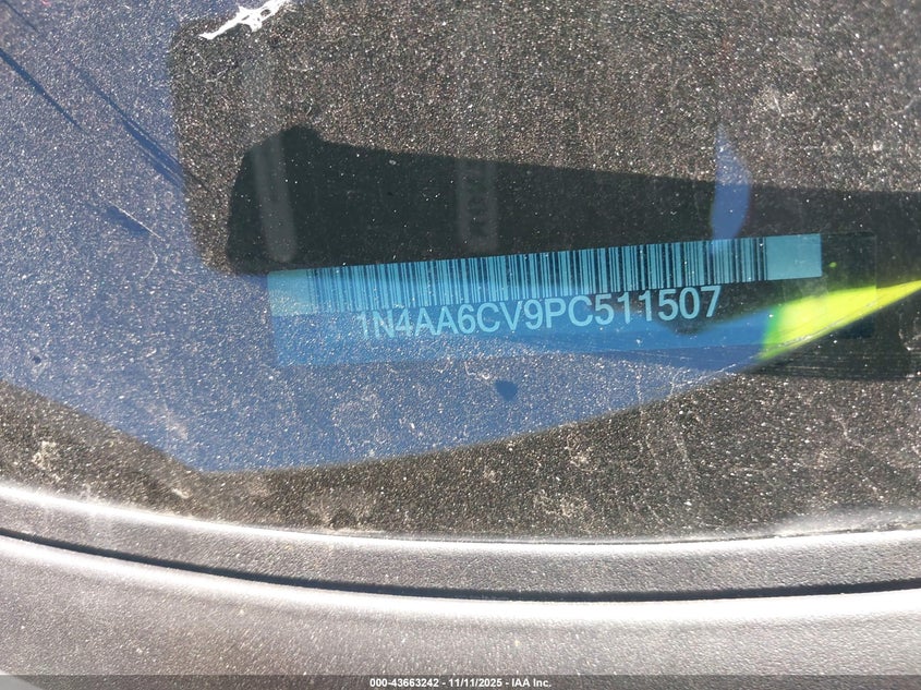 2023 Nissan Maxima Sv Xtronic Cvt VIN: 1N4AA6CV9PC511507 Lot: 43663242
