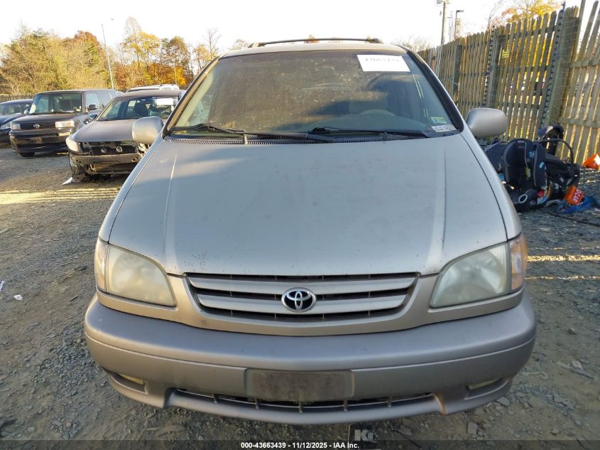 2001 Toyota Sienna Xle VIN: 4T3ZF13C81U341841 Lot: 43663439