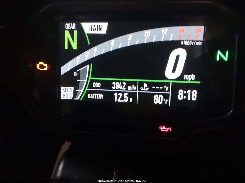 2025 Kawasaki Zx1002 M VIN: JKBZXVM11SA009733 Lot: 43663531