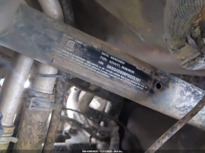 2023 Polaris Rzr Turbo R Ultimate VIN: 3NSGAD928PG323191 Lot: 43663620