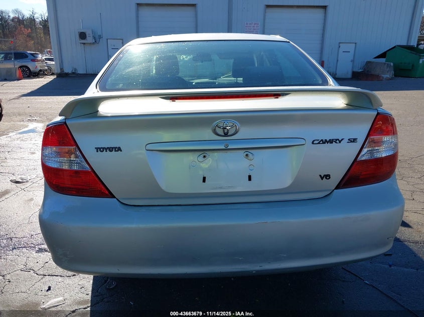 2003 Toyota Camry Se V6 VIN: JTDBF32KX30116186 Lot: 43663679