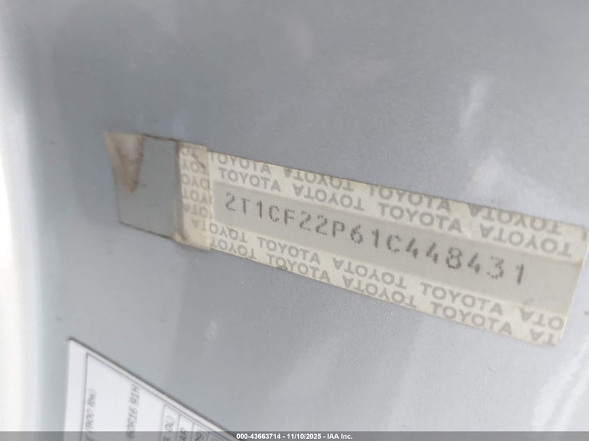 2T1CF22P61C448431 2001 TOYOTA CAMRY SOLARA photo no. 9