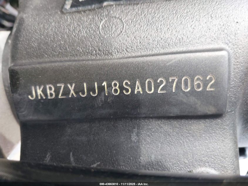 2025 Kawasaki Zx636 K VIN: JKBZXJJ18SA027062 Lot: 43663810