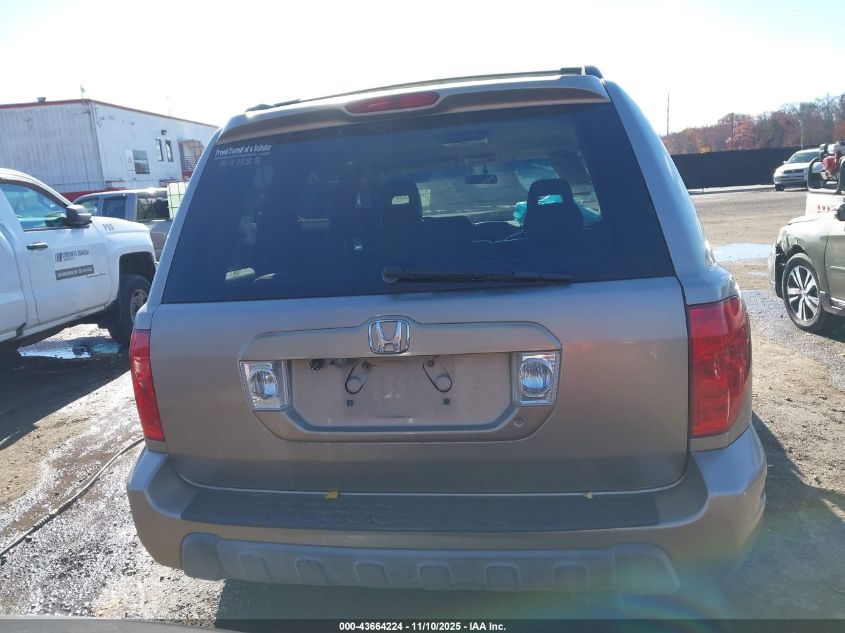 2003 Honda Pilot Ex-L VIN: 2HKYF18643H575337 Lot: 43664224