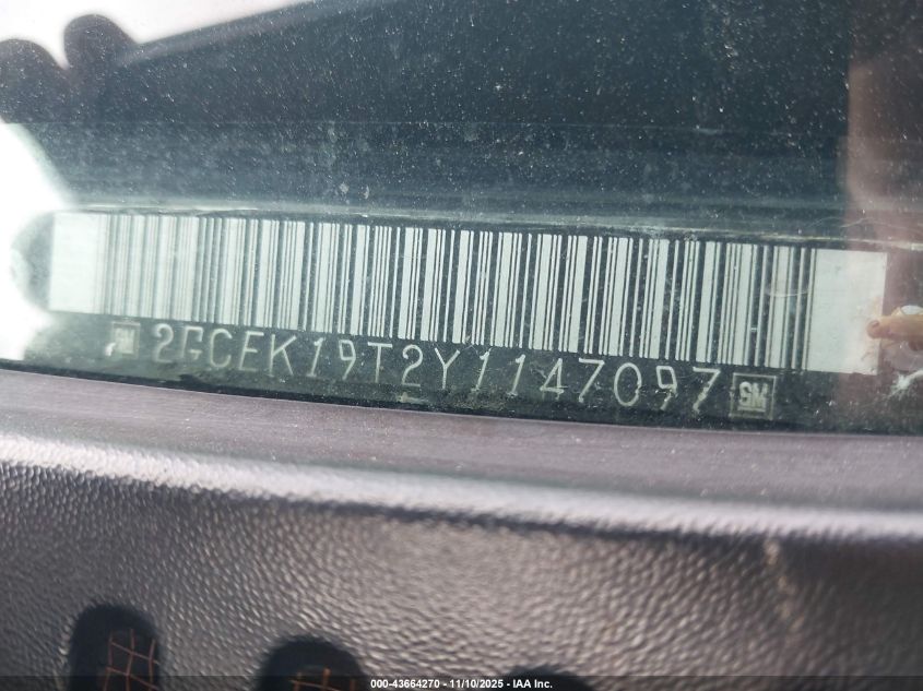 2000 Chevrolet Silverado 1500 Ls/Lt VIN: 2GCEK19T2Y1147097 Lot: 43664270