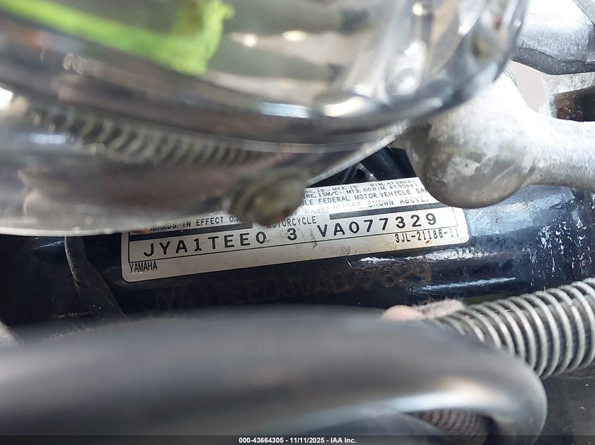 1997 Yamaha Xv1100 S VIN: JYA1TEE03VA077329 Lot: 43664305