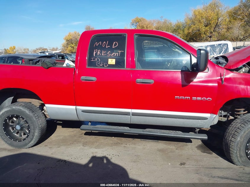 2005 Dodge Ram 2500 Slt/Laramie VIN: 3D7KS28C25G833644 Lot: 43664536