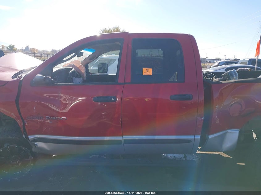 2005 Dodge Ram 2500 Slt/Laramie VIN: 3D7KS28C25G833644 Lot: 43664536