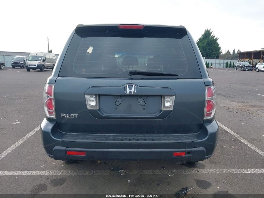 2006 Honda Pilot Lx VIN: 5FNYF28136B016679 Lot: 43664555