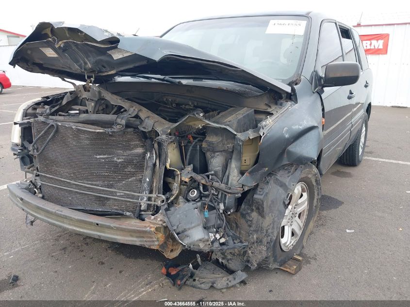 2006 Honda Pilot Lx VIN: 5FNYF28136B016679 Lot: 43664555