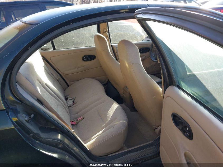 2001 Saturn Sl1 VIN: 1G8ZH52861Z291434 Lot: 43664578