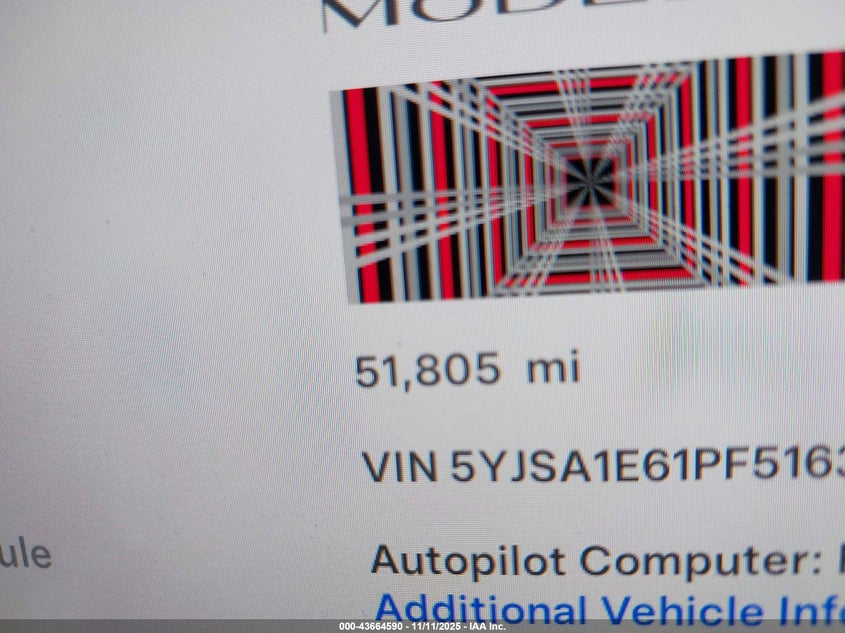 2023 Tesla Model S Plaid Tri Motor All-Wheel Drive VIN: 5YJSA1E61PF516338 Lot: 43664590