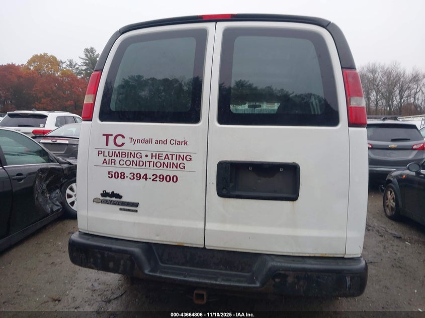 2013 Chevrolet Express 2500 Work Van VIN: 1GCWGFCA3D1121568 Lot: 43664806