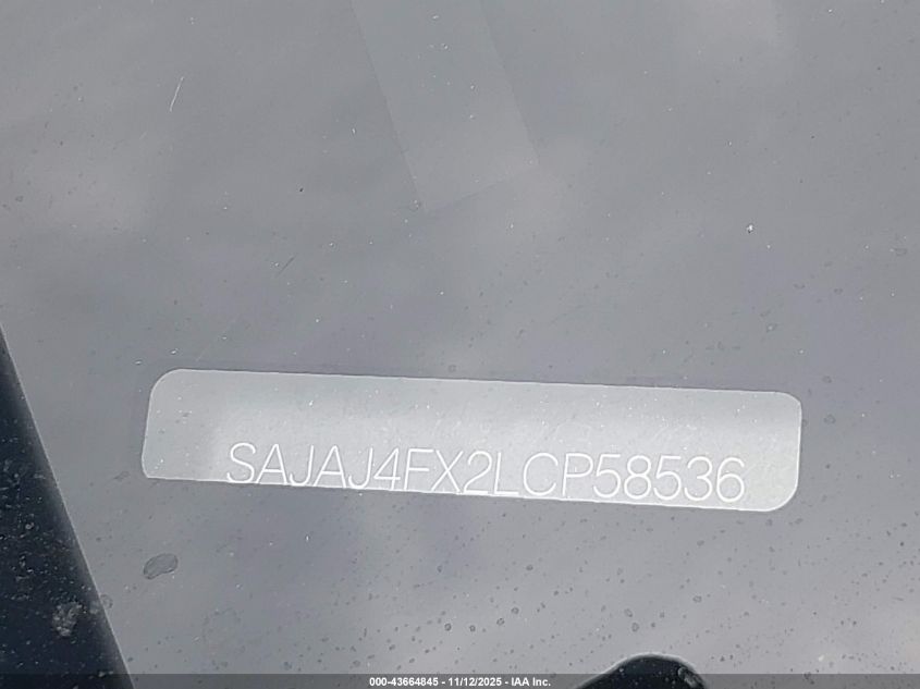 2020 Jaguar Xe S Awd Automatic VIN: SAJAJ4FX2LCP58536 Lot: 43664845