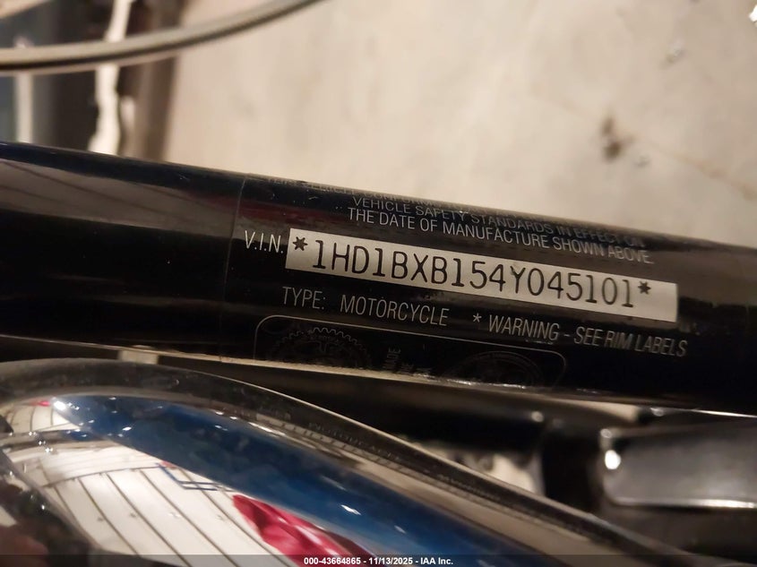 2004 Harley-Davidson Flstfi VIN: 1HD1BXB154Y045101 Lot: 43664865