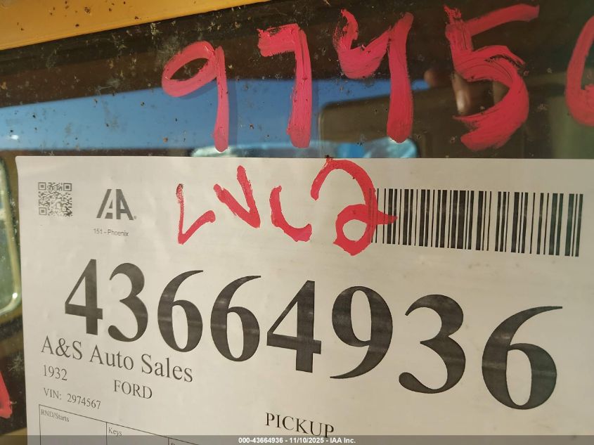 2974567 1932 FORD  photo no. 9