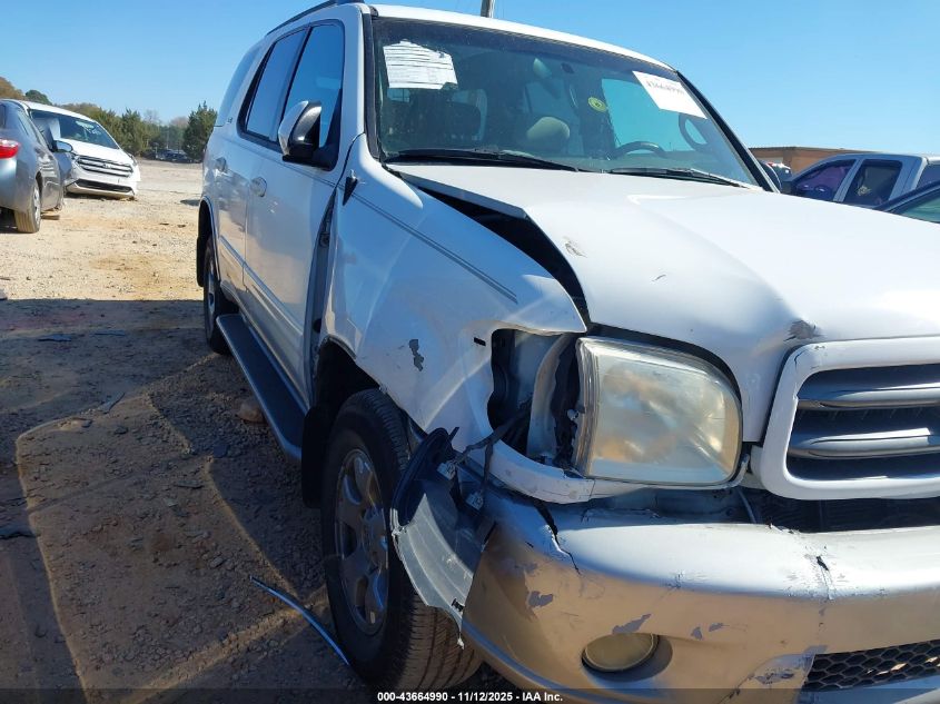 2004 Toyota Sequoia Sr5 V8 VIN: 5TDZT34A14S212329 Lot: 43664990