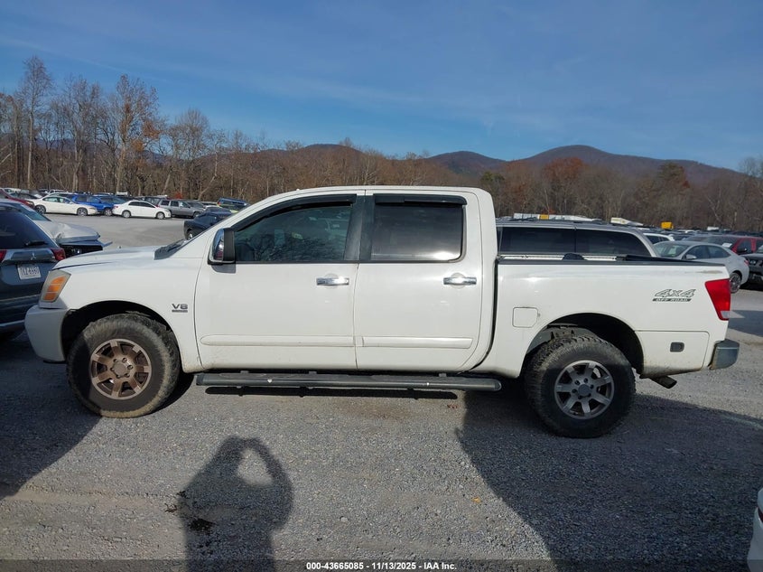 2004 Nissan Titan Le VIN: 1N6AA07B34N583176 Lot: 43665085