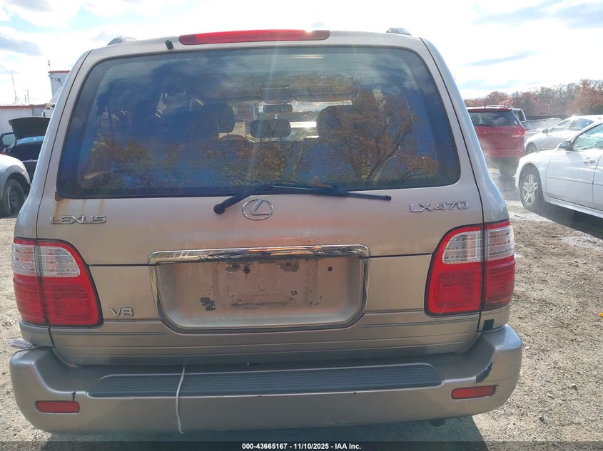 2000 Lexus Lx 470 VIN: JT6HT00W2Y0084467 Lot: 43665167