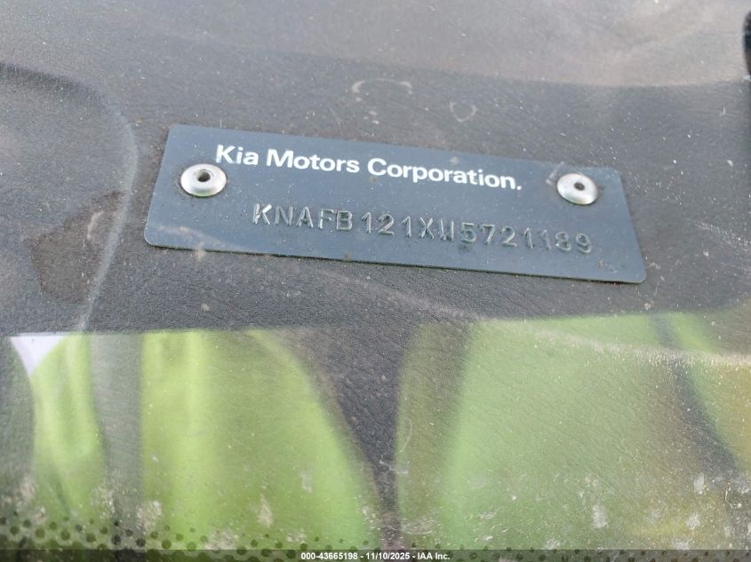 1998 Kia Sephia Ls VIN: KNAFB121XW5721189 Lot: 43665198