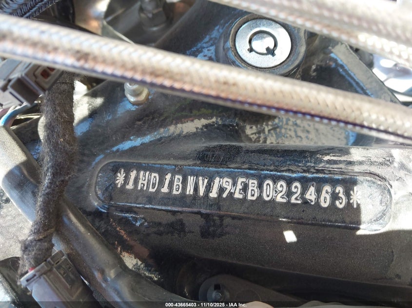 2014 Harley-Davidson Flstc Heritage Softail Classic VIN: 1HD1BWV19EB022463 Lot: 43665403
