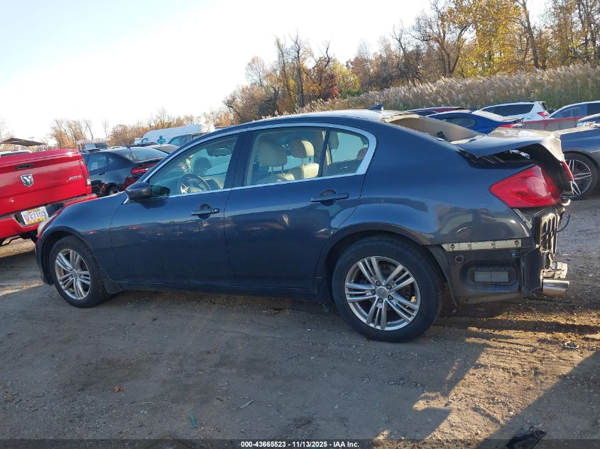 2011 Infiniti G25X VIN: JN1DV6AR0BM650433 Lot: 43665523