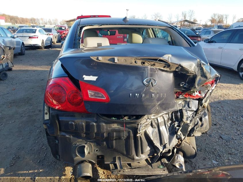 2011 Infiniti G25X VIN: JN1DV6AR0BM650433 Lot: 43665523