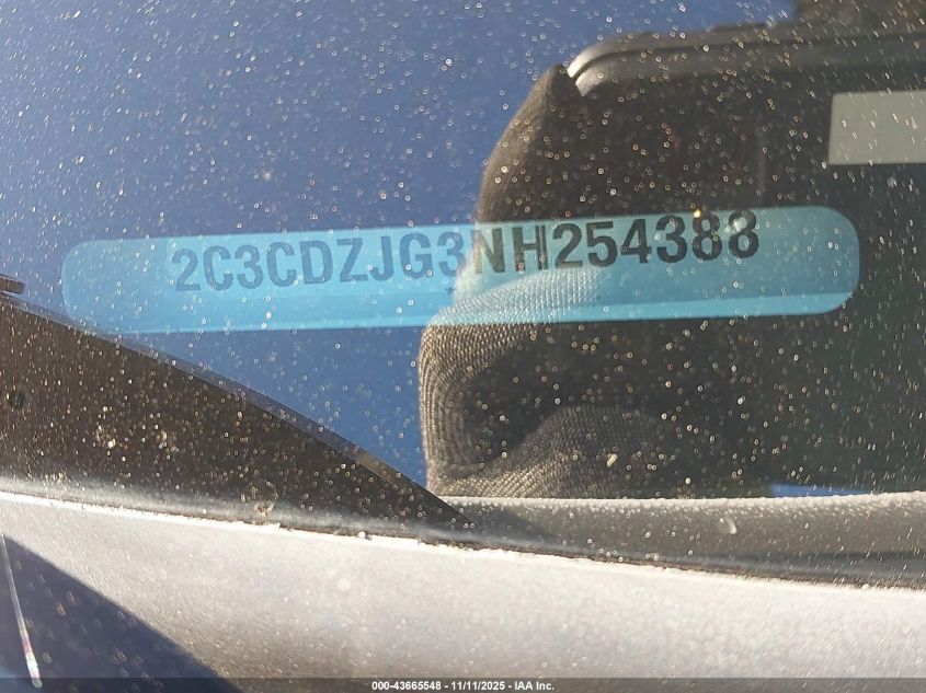 2022 Dodge Challenger Gt VIN: 2C3CDZJG3NH254388 Lot: 43665548