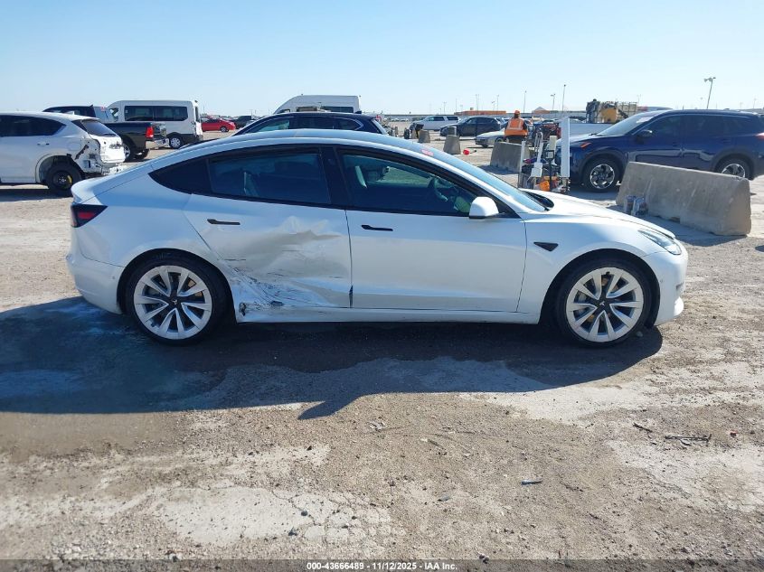 2022 Tesla Model 3 Long Range Dual Motor All-Wheel Drive VIN: 5YJ3E1EB7NF120143 Lot: 43666489