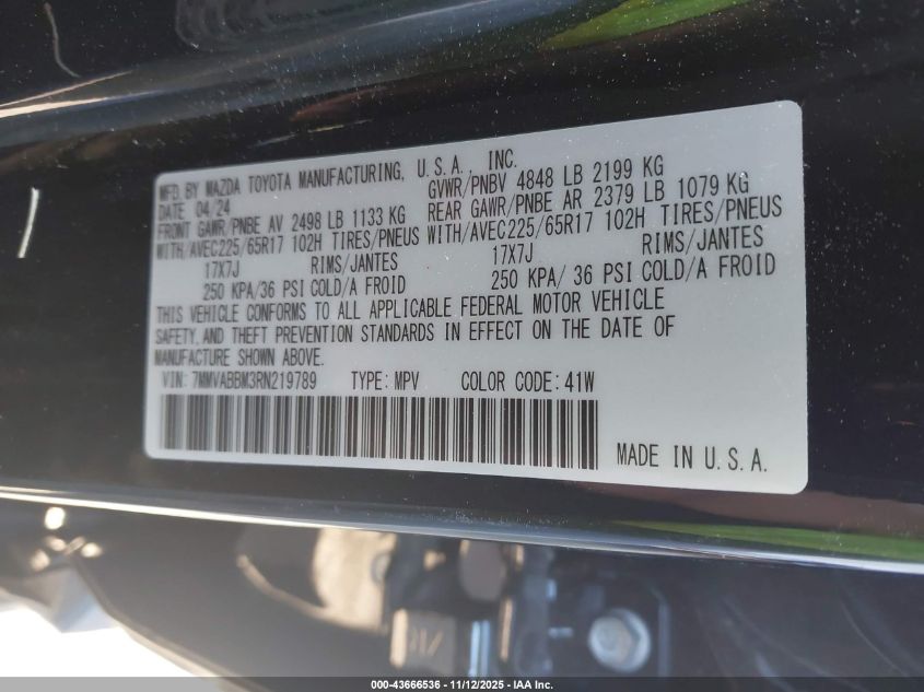 2024 Mazda Cx-50 2.5 S Preferred VIN: 7MMVABBM3RN219789 Lot: 43666536