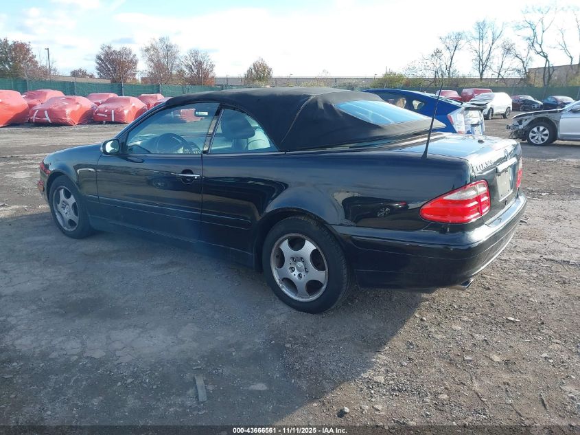 2003 Mercedes-Benz Clk 320 VIN: WDBLK65G03T138848 Lot: 43666561