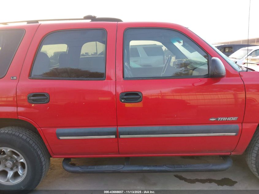 2001 Chevrolet Tahoe Ls VIN: 1GNEC13T51R194344 Lot: 43666657