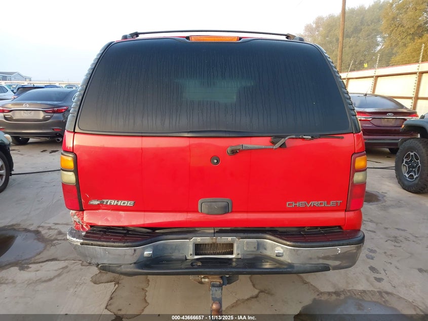 2001 Chevrolet Tahoe Ls VIN: 1GNEC13T51R194344 Lot: 43666657