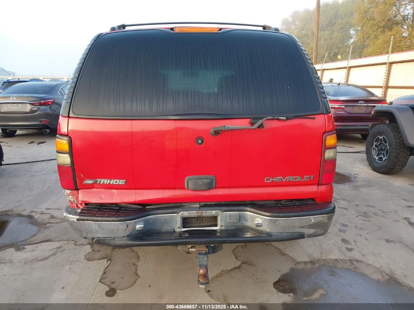 2001 Chevrolet Tahoe Ls VIN: 1GNEC13T51R194344 Lot: 43666657