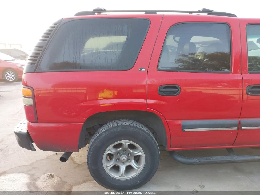 2001 Chevrolet Tahoe Ls VIN: 1GNEC13T51R194344 Lot: 43666657