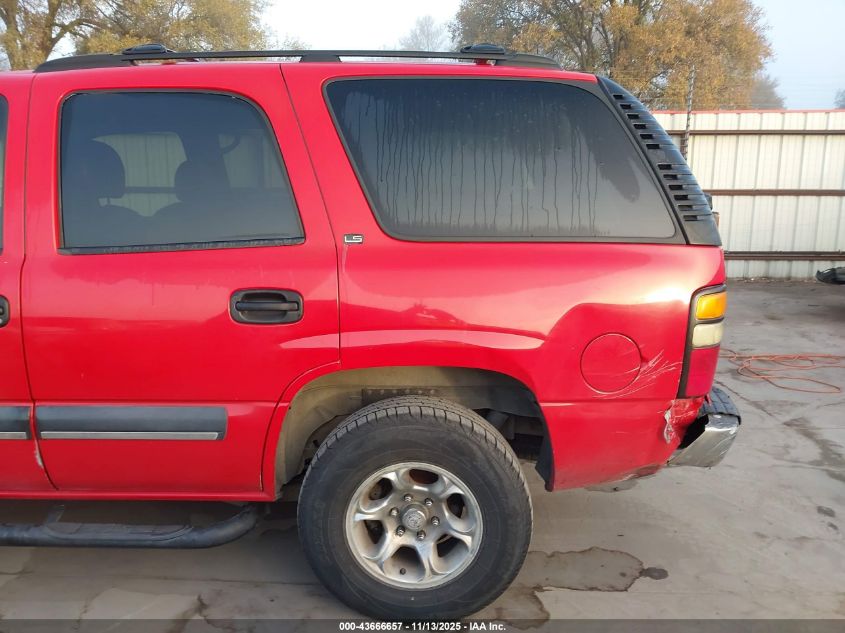 2001 Chevrolet Tahoe Ls VIN: 1GNEC13T51R194344 Lot: 43666657