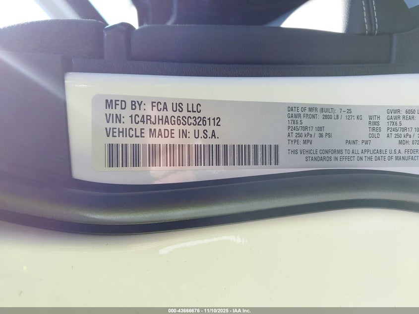 1C4RJHAG6SC326112 2025 JEEP GRAND CHEROKEE photo no. 5