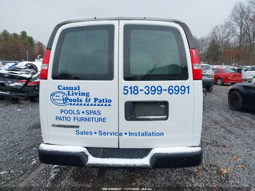 2020 Chevrolet Express Cargo Rwd 2500 Regular Wheelbase Wt VIN: 1GCWGAFG6L1167896 Lot: 43666827