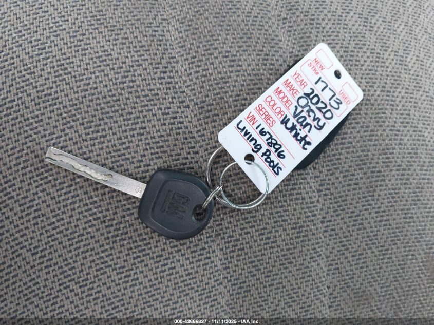 2020 Chevrolet Express Cargo Rwd 2500 Regular Wheelbase Wt VIN: 1GCWGAFG6L1167896 Lot: 43666827