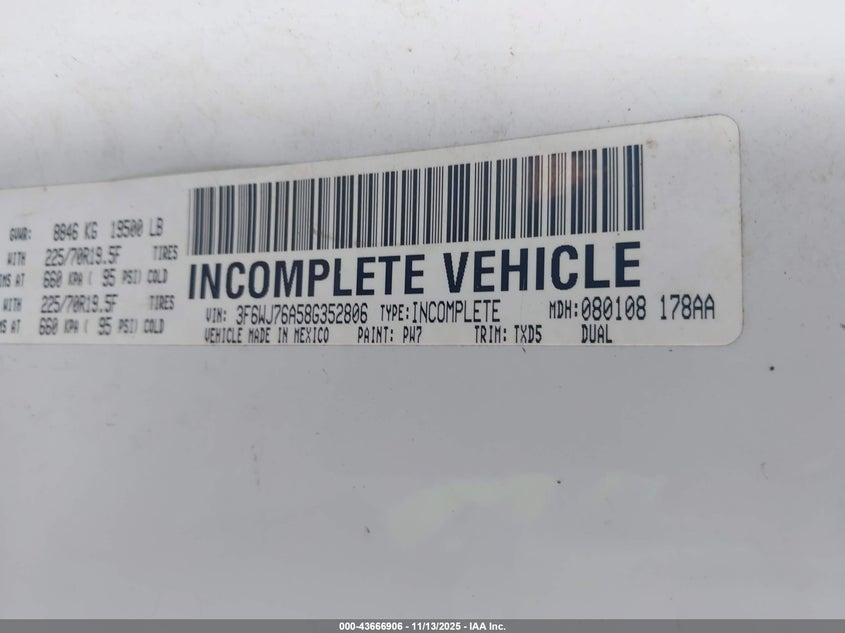 3F6WJ76A58G352806 2008   photo no. 8