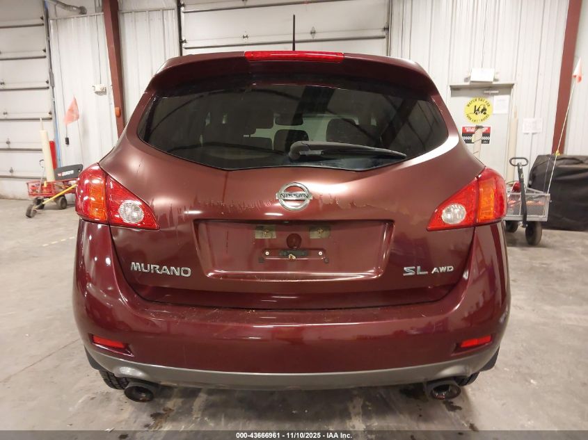 2009 Nissan Murano Sl VIN: JN8AZ18W69W123373 Lot: 43666961