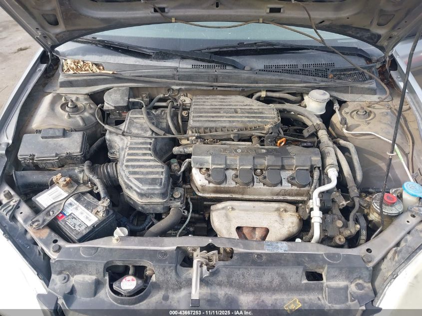 2004 Honda Civic Lx VIN: 2HGES16534H592537 Lot: 43667253