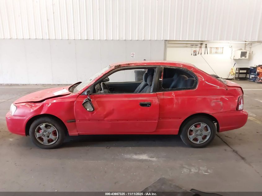 2002 Hyundai Accent L VIN: KMHCF35G92U164874 Lot: 43667325