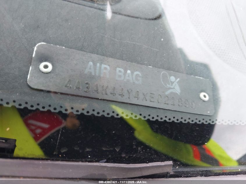 1999 Mitsubishi Eclipse Gs VIN: 4A3AK44Y4XE021899 Lot: 43667421