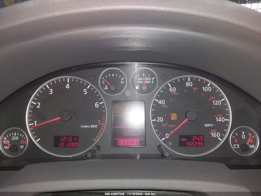 2004 Audi A6 3.0 VIN: WAULT64B64N032539 Lot: 43667548