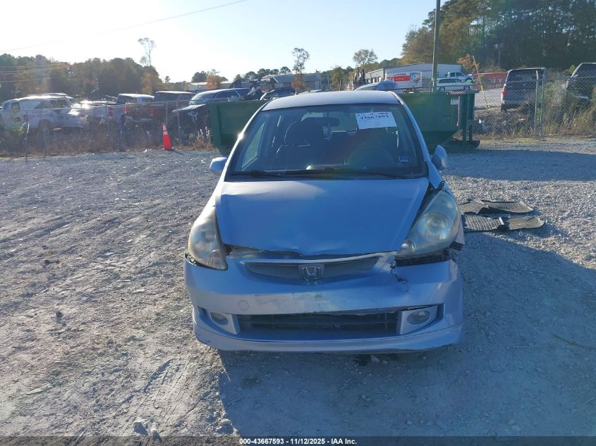 2008 Honda Fit Sport VIN: JHMGD38648S067910 Lot: 43667593