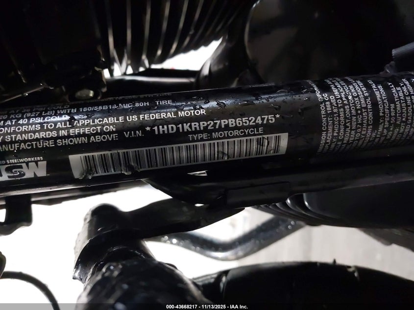 2023 Harley-Davidson Flhxs VIN: 1HD1KRP27PB652475 Lot: 43668217