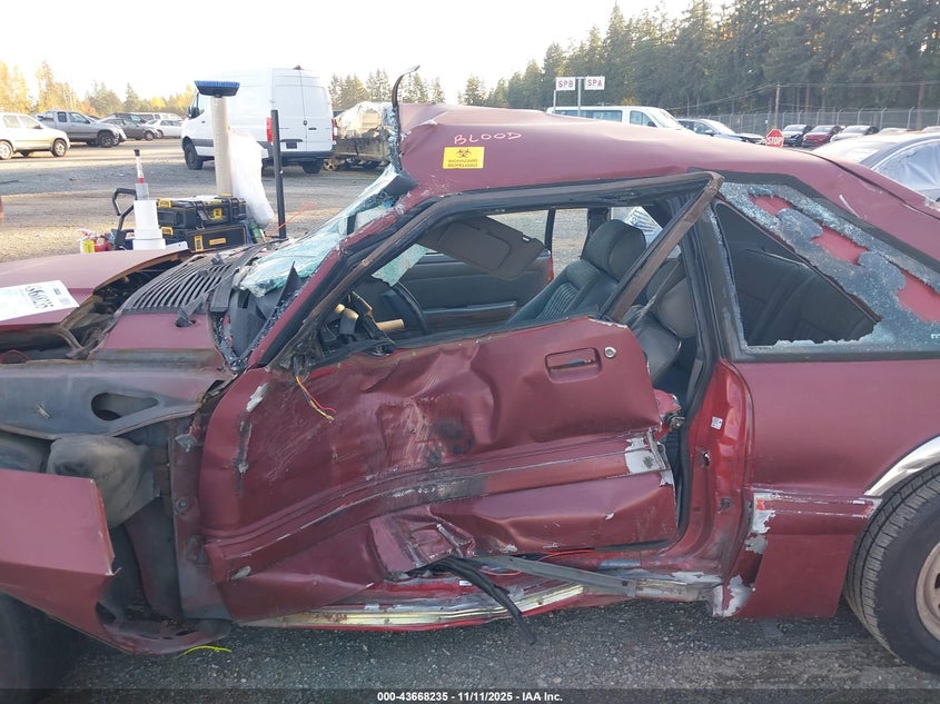 1988 Ford Mustang Gt VIN: 1FABP42E1JF311218 Lot: 43668235